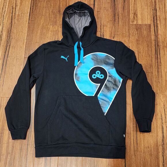 Puma x Cloud 9 Alias Hoodie Black Sweatshirt Men's Small 584790-02 - Picture 1 of 4